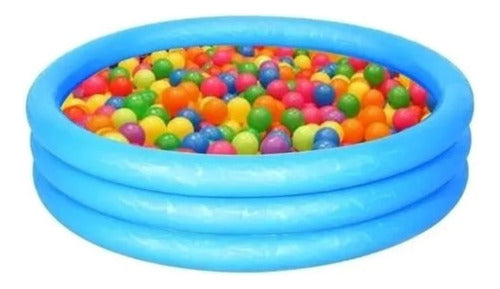Inflatable Baby Ball Pit Pool 102 x 25 cm with 25 Balls 0