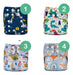 Mercadolider Importaciones Reusable Cloth Diapers 0-3 Years Pack of 6 7