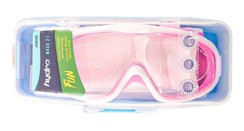 Hydro Swim Goggles for Girls - Pink and White 2