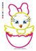 Embroidery Machine Design Matriz Little Chicken Girl Eggshell 801 5