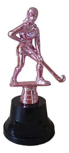 CABPremiaciones Trofeo Plástico Hockey Femenino Rosa 14.5cm Souvenir 0