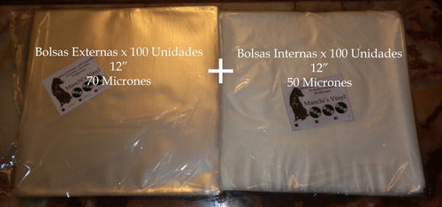 100 Externas + 100 Internas Bolsas Para Discos De Vinilo 0