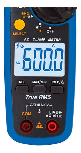 Alicate Amperimetro Digital Cat Iii 600v Minipa Et-3166b 4