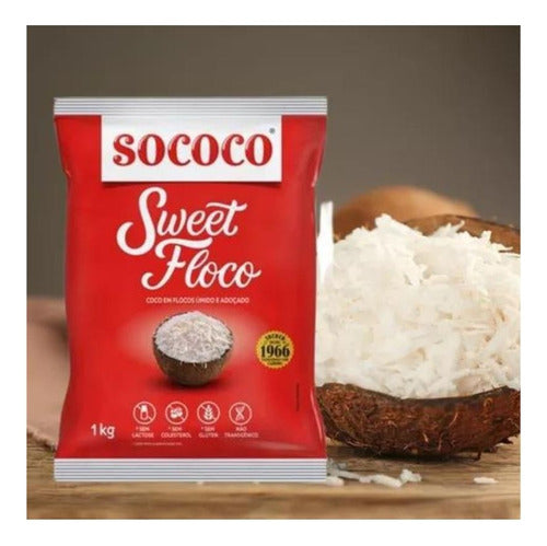 Coco Úmido E Adoçado Sweet Floco 1kg Sococo 1