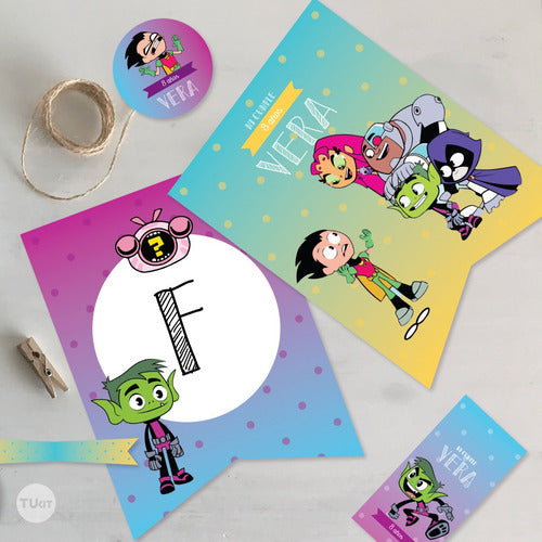 TuKit Custom Printable Kit Teen Titans Go - Titanes Candy 1