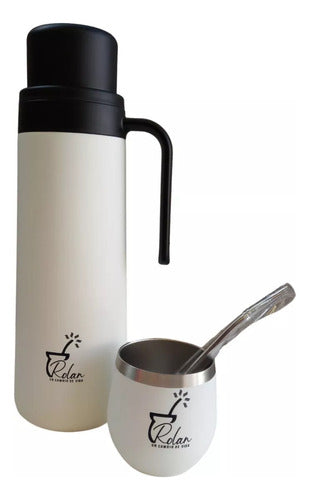 Rolan Thermos Set 1L with Mate and Straw 0