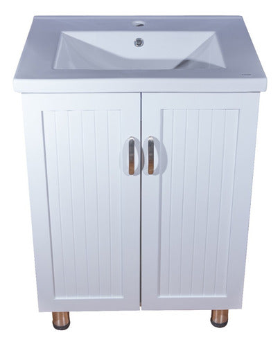 Brand Name Bathroom Furniture MDF White with 60cm Basin 0