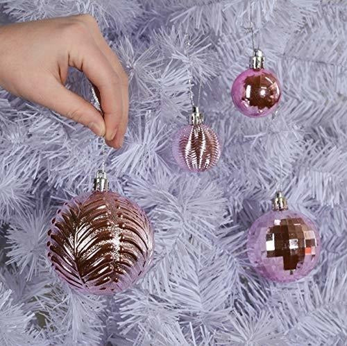 Bolas Para Arbol De Navidad X36u.- 4/6/8cm- Rosa 4