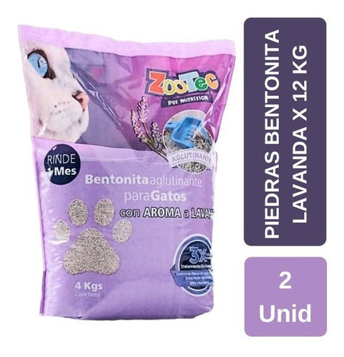 Zootec Lavender Bentonite Clumping Cat Litter x 8 Kg 1