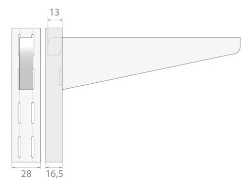 Mensula, Repisa,soporte Organiza Estantes Ducasse 37cm Par 2