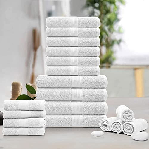 KASVER Uruguay 18 Piece Towel Set, 100% Cotton 1