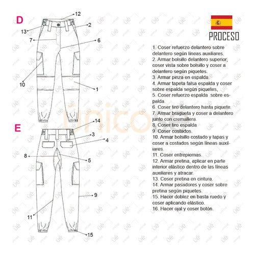 Women's Police Style Pants Pattern RT 2328 1