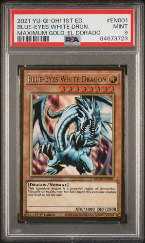 Yu-Gi-Oh! Blue-Eyes White Dragon 1st Ed PSA Mint 9 0