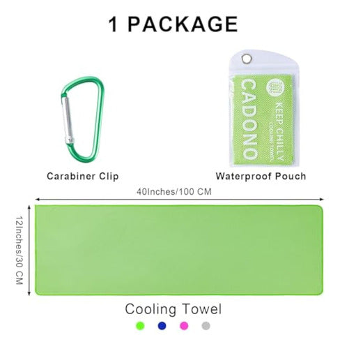 CADONO Package of 4 Refreshing Towels (40 x 12 Inches) 5