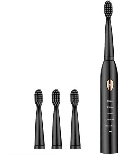 Replacement Electric Smart USB Black Toothbrush Heads x4 2