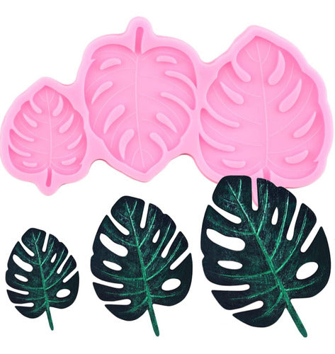 AIUARTESANAS Silicone Tropical Leaf Monstera Mold Set of 3 0