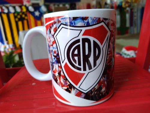 EL RINCONCITO BANDERAS Y MÁS Taza River Plate Argentino, Hacemos Todos Los Equipos 1