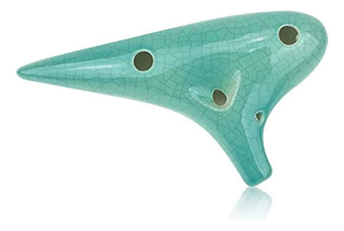 Ocarinawind 12 Hole Ocarina Exquisite Craft of Azul Icecrack 0