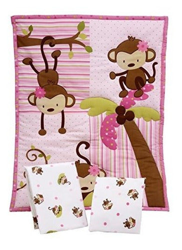 Little Bedding De Nojo Little Monkeys 3 Piezas Porta Cribmin 0