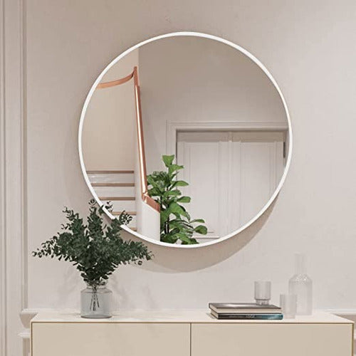 Round 80 cm Mirror with PVC Frame 12