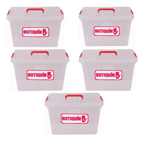 Plásticos Cerri Stackable First Aid Kit X5 Units for Office 0