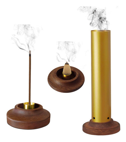 Incense Holder for Sticks with Ash Catcher - Elegant Incense Burner 0