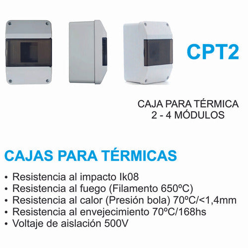 Electrical Panel for Thermal Breaker 2 to 4 Modules Star Box 5