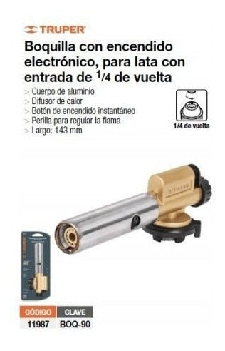 Soldador Para Gas Butano 143 Mm Truper 11987 1