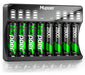 Mupoer Pilas Aa Recargables Con Cargador 8 Pack Aa 2800mah A 0