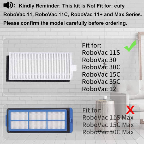 Lesinavac Replacement Parts Kit for Eufy Robovac 11s, Robovac 30 1