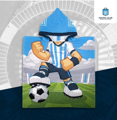 Ponchito Infantil Original Más Bolso De Regalo Racing Club 1