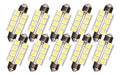 Xiulx98 10 x 7000 K Festoon White 42MM 8 SMD LED Interior Light 0