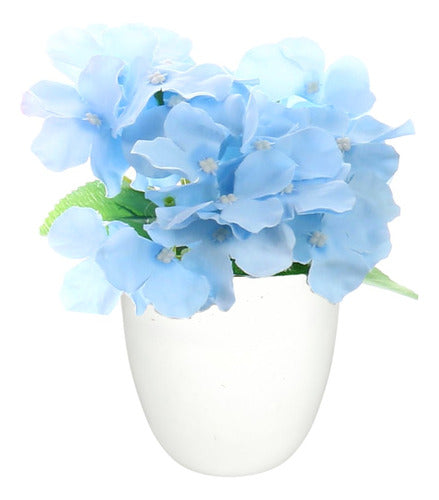 Benabi Artificial Plant with Plastic Pot - Hydrangeas Decoration 0