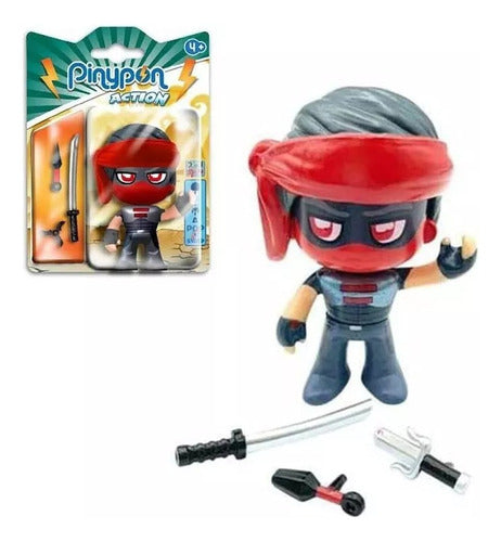 Pinypon Action Ninja Figure With Red Headband Pnc29000 0