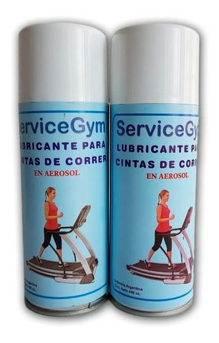 Set of Two (2) Silicone Treadmill Lubricant Spray Cans by Service Gym - 440CC Each 0