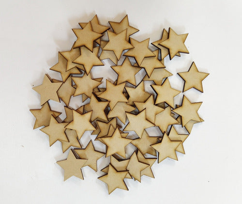 50 Estrellas 4cm Fibrofacil Mdf Para Pintar Decoracion 1