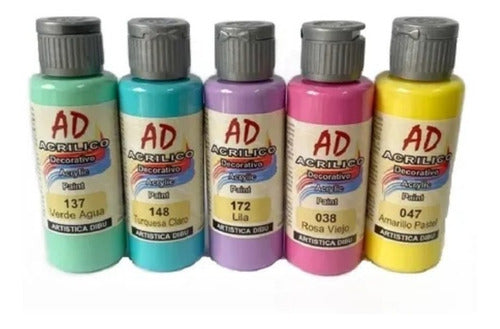 Set of 12 Acrylics 60 mL Decorative Paints Assorted Colors Artistica Dibu Non-Toxic 0