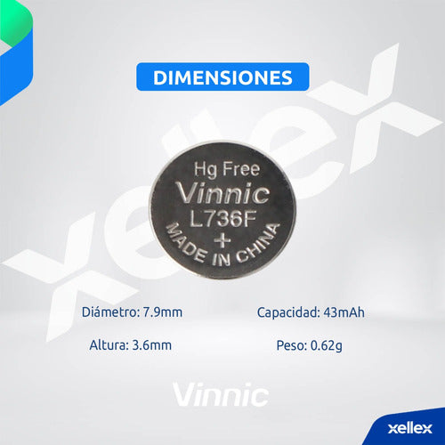 200 X Pilas Vinnic L736f Lr41 Ag3 192 San Martin Caseros 1