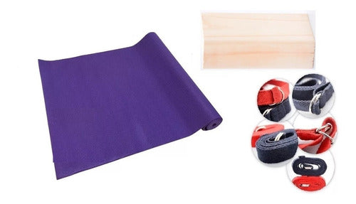 Yoga Mat Mats Taco Bloque Cinto Set Iyengar 0