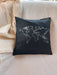 Decorative Cushion Cover 40x40 Black Grey Quote Print Tussor Deco 1