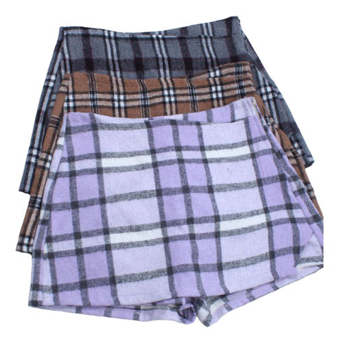 Light and Delicate Checkered Skort in Sizes M-L-XL 3