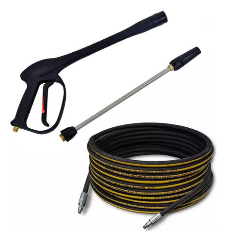 Gamma High-Pressure Washer Lance and Reinforced Hose 3 Mts 0