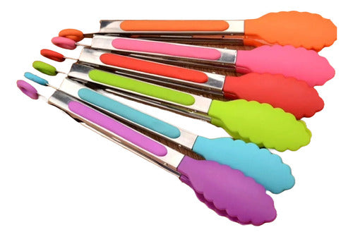 Art Home Food Tongs Colorful Metal Kitchen Design Decoration 0