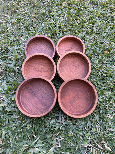 Set X6 Cazuela Plato Algarrobo Locro Humita Madera  15 X 5cm 5