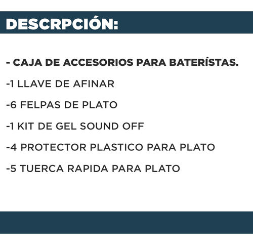 Caja De Accesorios Para Bateristas 5 Items 1