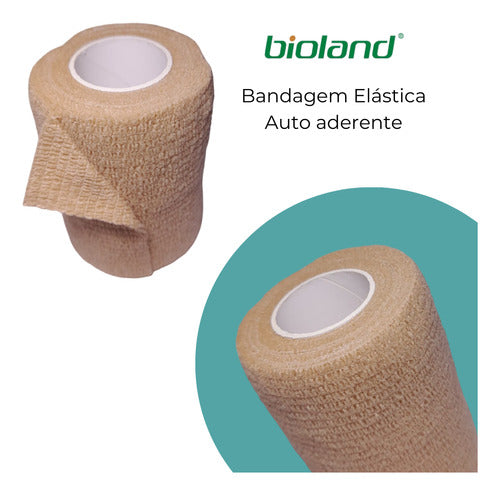 Bandagem Autoaderente Elástica 7,5x4,cm Bege Bioland 2