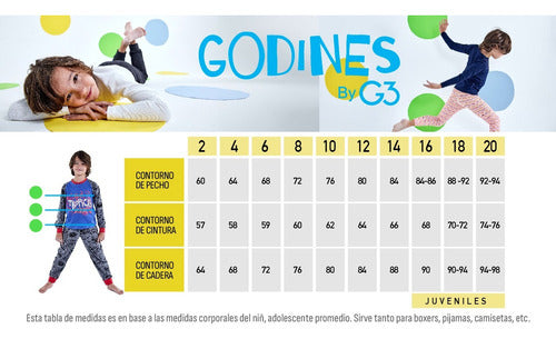 Godines-G3 Underwear Long Sleeve Thermal Shirt for Kids 5