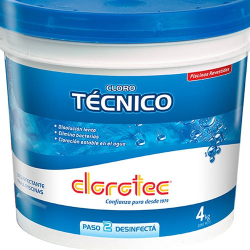 Technical Granulated Chlorine Clorotec for Lined Pools 4 Kg x 4 Pack 0