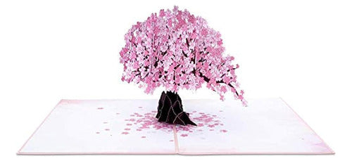 Tarjeta Emergente Paper Love Cherry Blossom, Tarjetas De Fel 2