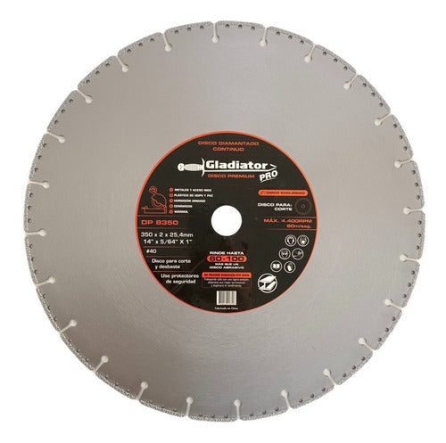 Disco De Corte Diamantado 14 Pulgadas Sensitiva Dp8350 0